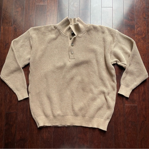 Vantage Club Collection Other - Vantage Club Collection VCC tan pullover sweater 100% cotton knit size XL
